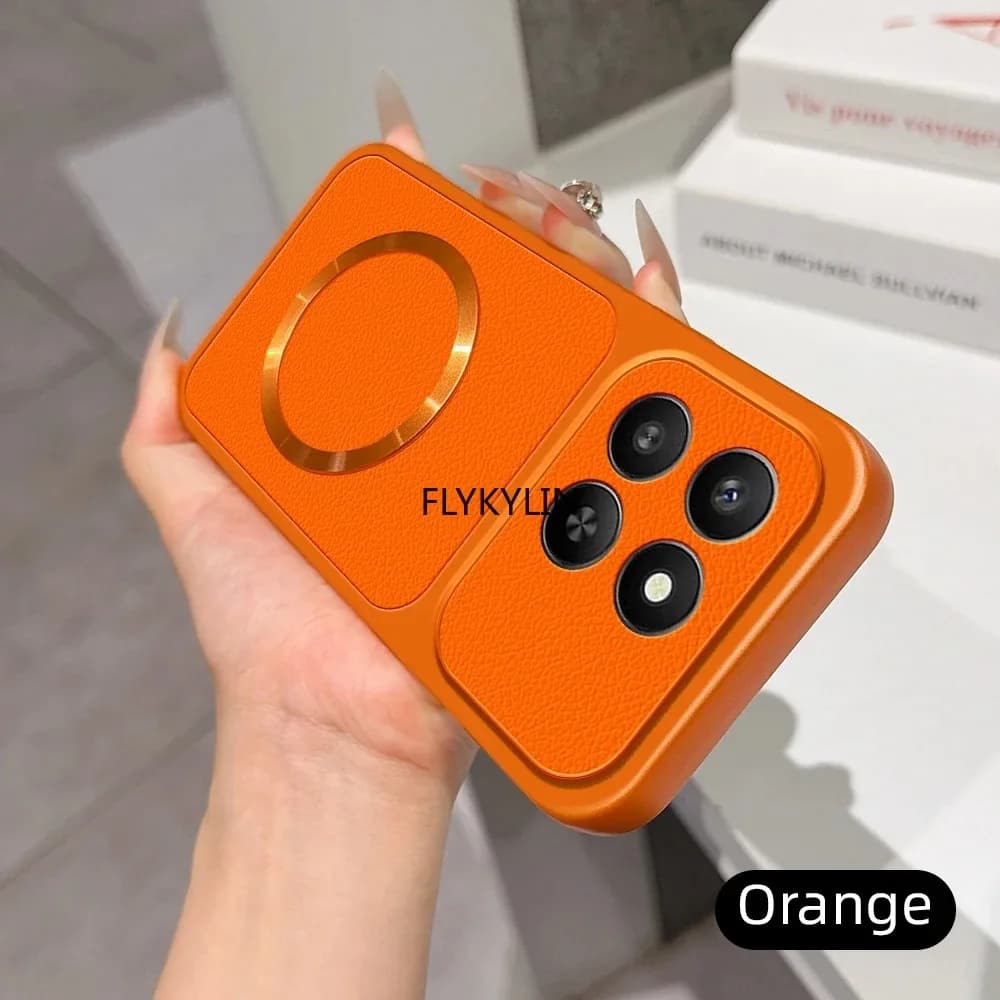 For Magsafe Phone Case For Motorola G56 G86 G14 G15 G32 G35 G52 G82 G10 G20 G30 Candy PU Lambskin Leather Shockproof Soft Cover