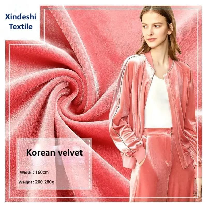 Wonman coreano velluto oro velluto tessuto ordito lavorato a maglia poliestere spandex stretch ks addensato abbigliamento sportivo pigiama divano abbigliamento