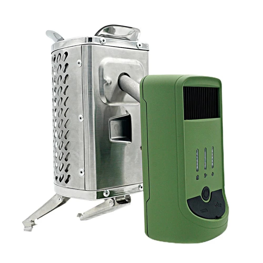 Portable Stove for Generation of Thermal Energy Open, Stainless Steel Folding Stove for Camping and Hiking