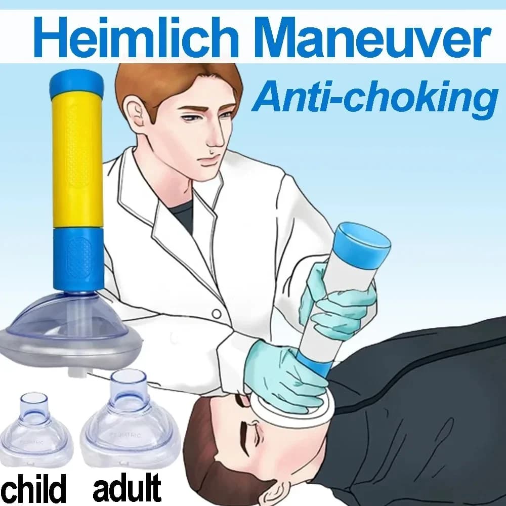 Choking Emergency Device Heimlich Maneuver Rescue Device with Face First Aid Kit Adults & Children Anti-Asphyxia Choking Rescue