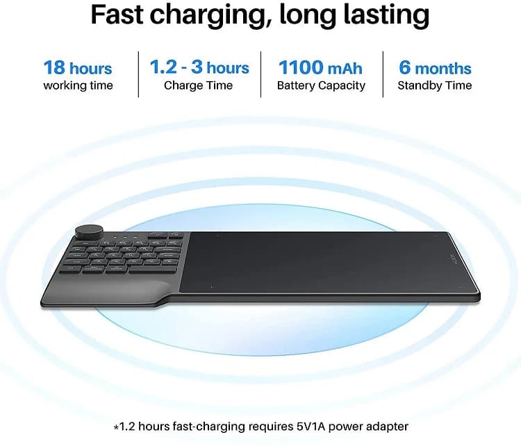 KD200 Keydial with Keyboard Wireless Digital Art Drawing Tablet Tablet Graphic Drawing