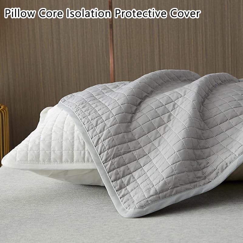 1PC Waterproof Pillow Protector Cover Zippered Polyester Breathable Dustproof Case Home Bedroom Essentials White