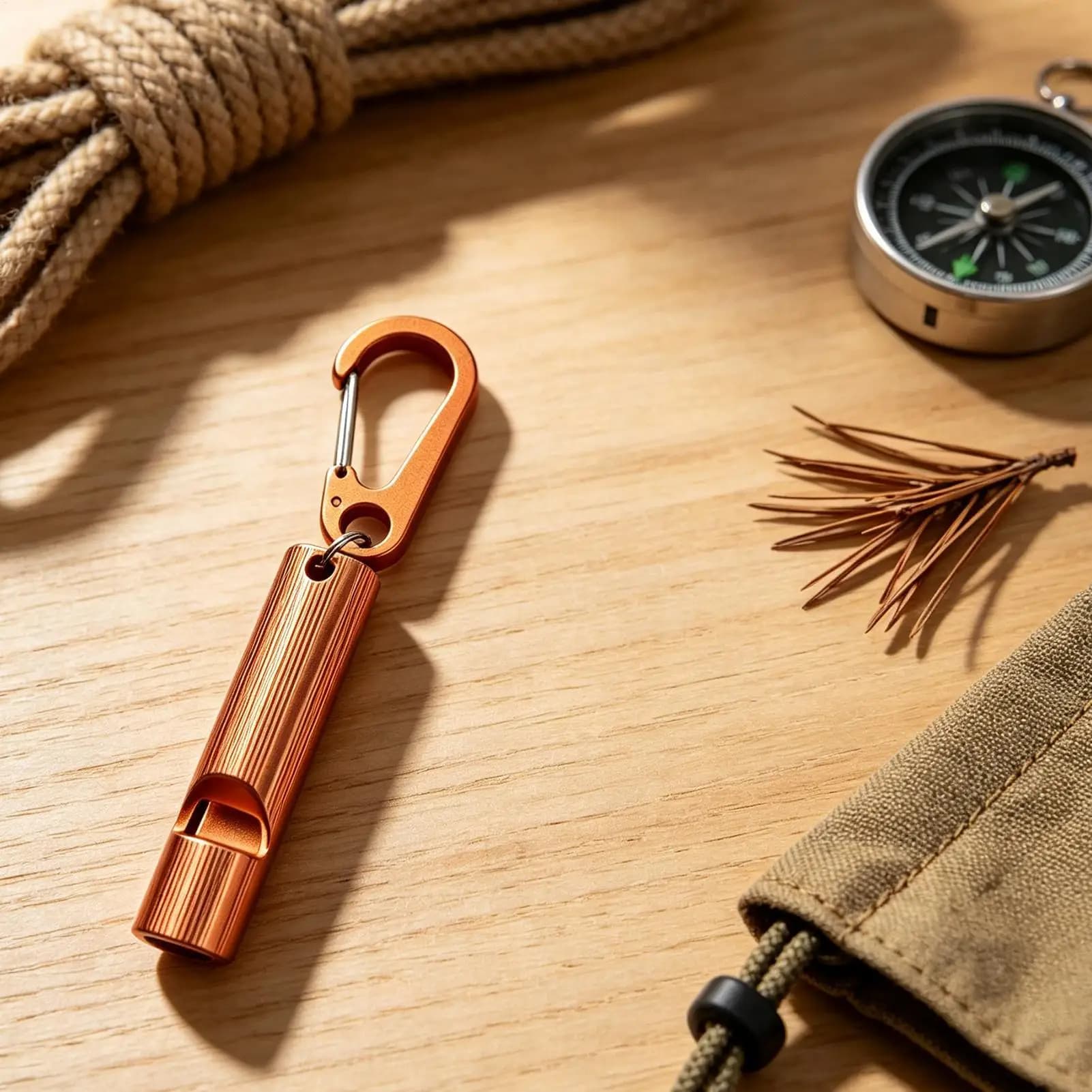 Loud Safety Whistle Brass Survival Keychain for Emergency Signaling Outdoor Hiking Camping Compact Portable Corrosion