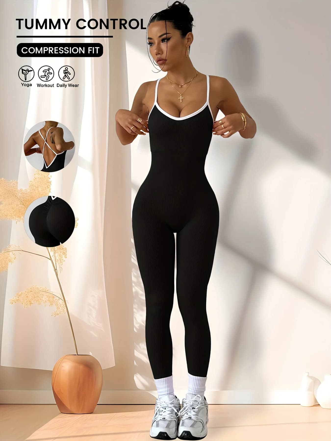 CZGUKE Pink sports suit for girls Running overall workout pants Women's sports suit Gym Fitness yoga suit
