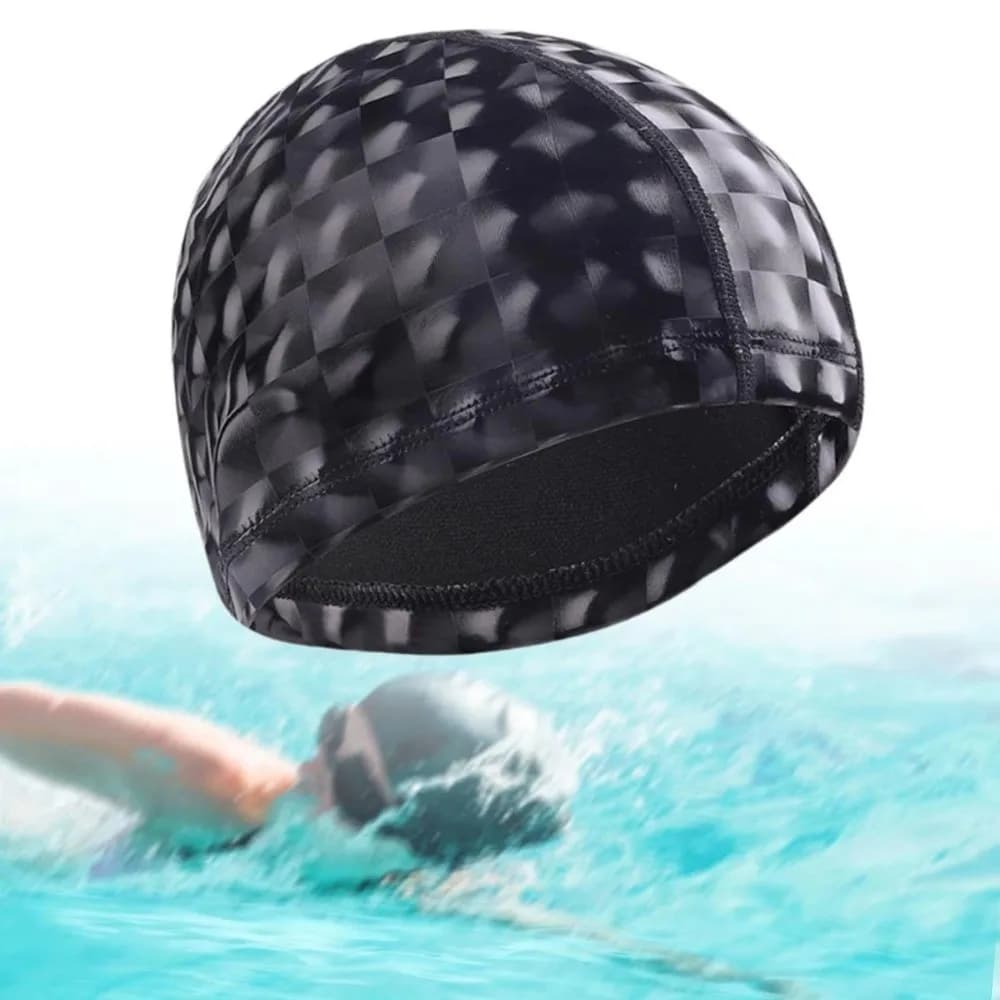High Elasticity Swimming Cap Waterproof Breathable Bathing Hat PU Fabric Comfortable Water Sport Hats Sports Diving Accessories
