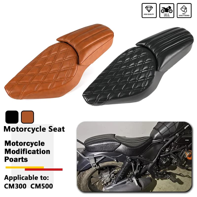 Moto Due Sedili Rider Sella Driver Passeggero Passeggero per Honda CM300 CM500 CMX300 CMX500 2017-2023 Cuscino del Sedile
