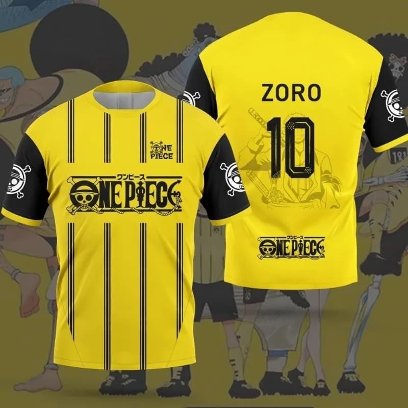 Men's/Women's 2026 One Piece Luffy Zoro Sleeve Summer Jackets Court, T-shirt Carton Animato Japanese Souls, Clothing Baby, Top