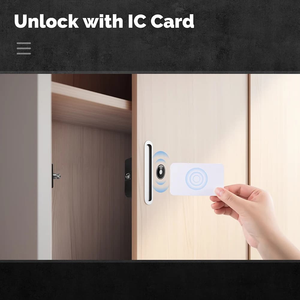 Smart Wood Cabinet Lock APP Remote Control Drawer Electronic Lock Keyless Smart Drawer Lock for Furniture Sauna Cupboard Locker