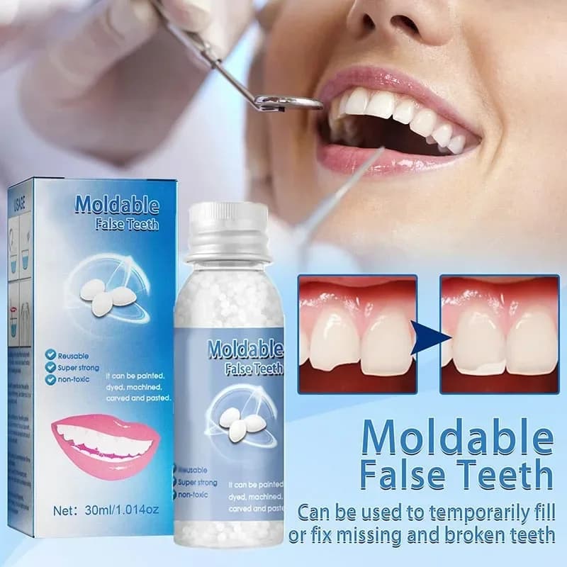 Temporary tooth repair kit Denti and empty spaces Faux teeth Solid glue Adhesive teeth whitening Teeth beauty