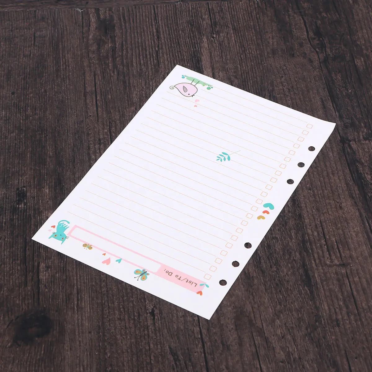 2 Pezzi di Ricariche per Agenda A5, 6 Fori, Carta Colorata a Fogli Sciolti, Perfette per Quaderni a Spirale, Planner e Blocco Note