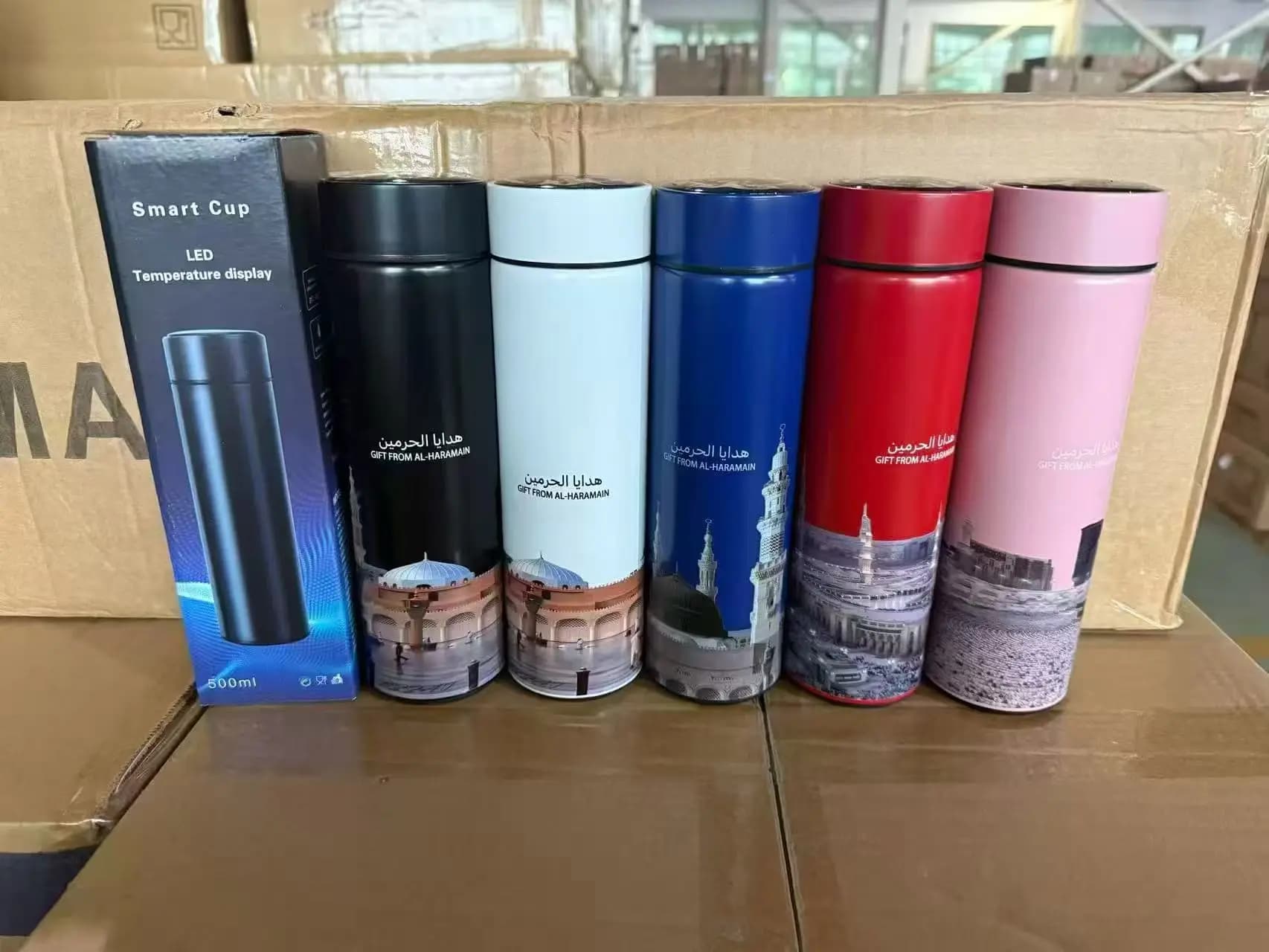 Thermos in Acciaio Inox 304 da 500ML con Logo Personalizzato, Bottiglia Termica Portatile con Display LED della Temperatura