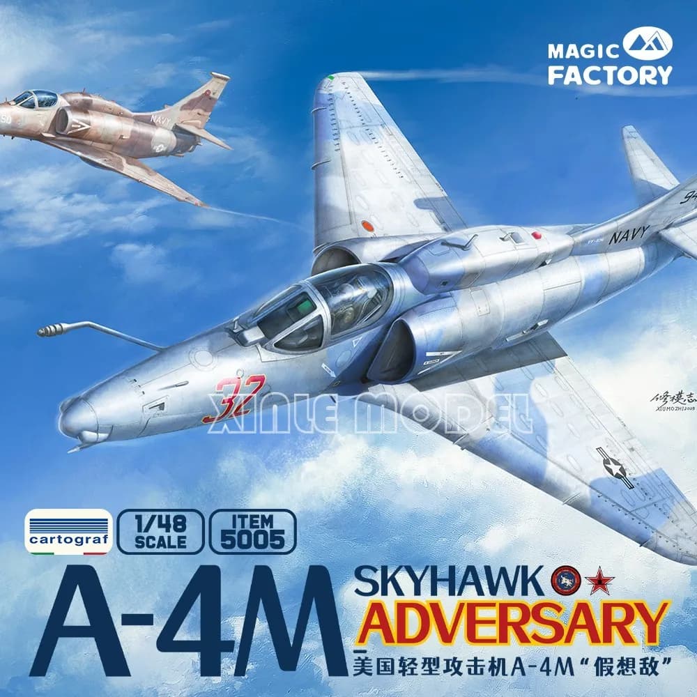 Kit modello di aereo assemblato in plastica Magic Factory MF-5005 A-4M Skyhawk "Adversary" 1/48