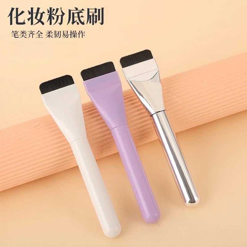 1Pc multipurpose brush for ultrafine foundation to a line Rectangular foundation brush with nylon bristles-Perfect for slimming face makeup