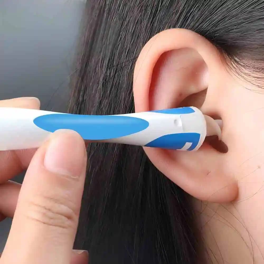 Ear cleanser with tool for removing soft silicone cerums 16 spare tips Tools for curing cerums for health of spiral cerums