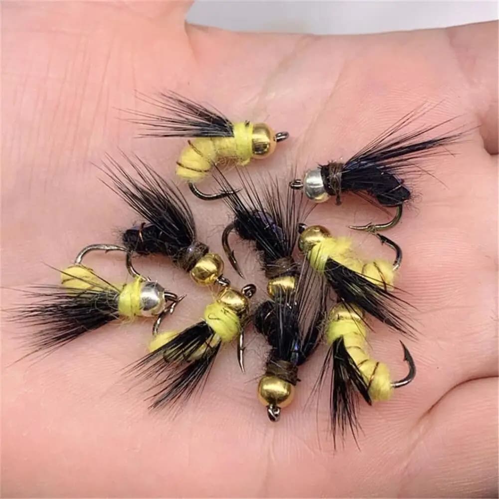 Fishing trips as shown with image Dry and wet flies Assorted fishing flies Fishing equipment expertly groomed models
