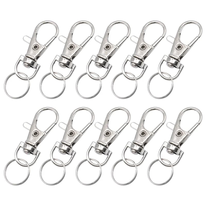 10 pz Gabbia Accessori Porta Fibbia Blocco Uccello Coniglio portachiavi Gancio di Chiusura Utensile Aragosta Pappagallo Snap Cliplocks Primavera Trigger
