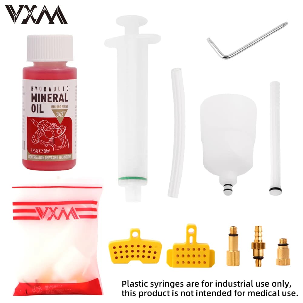 Kit di spurgo freni a disco idraulici per bicicletta VXM, adattatore a imbuto per set di attrezzi per la manutenzione dei freni per mountain bike IIIPRO Shuntai