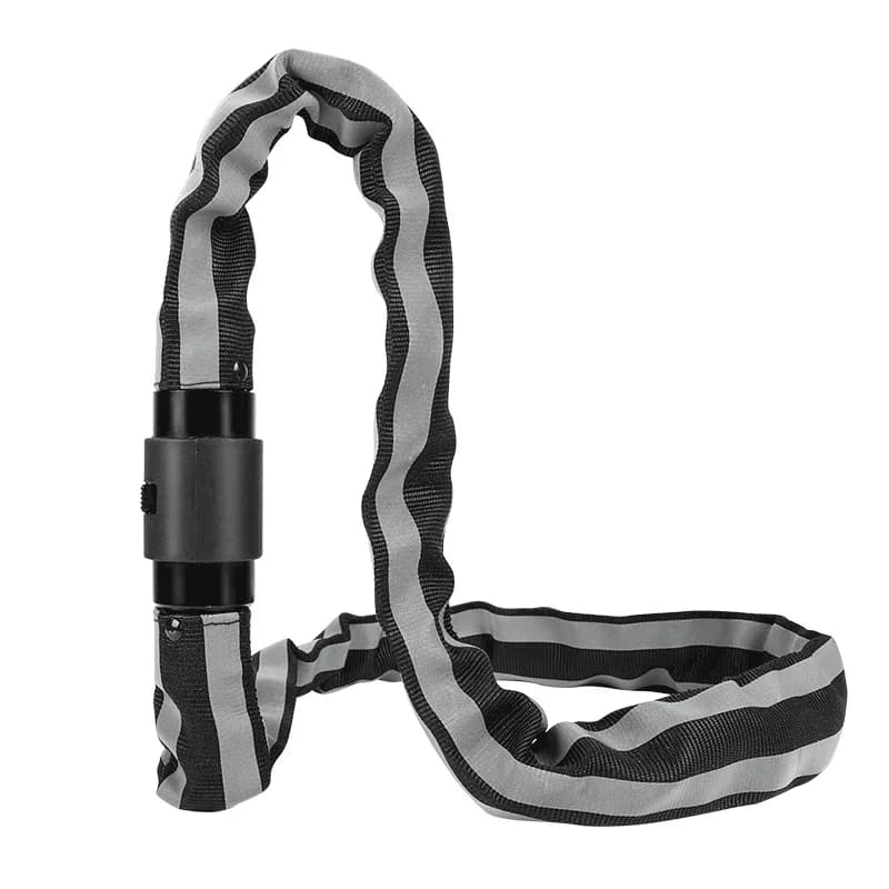 Bicycle Reflective Chain Lock Anti-theft Motorcycle Electric Bike Lock Shear Resistant Mountain Bike Lock