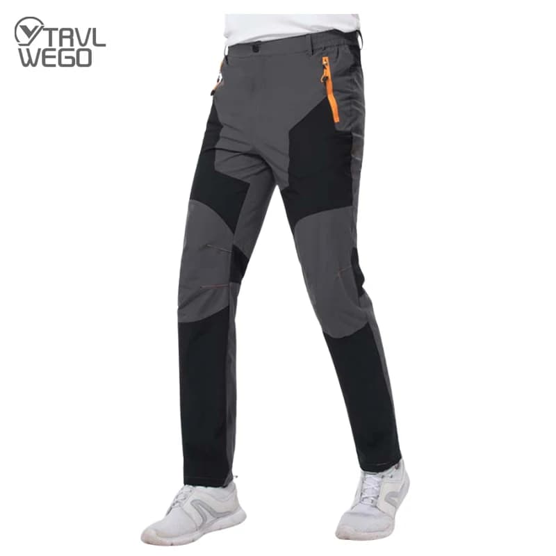 TRVLWEGO Pantaloni da trekking estivi da uomo Pantaloni da campeggio sottili elastici resistenti all'usura per la prevenzione degli spruzzi d'acqua ad asciugatura rapida