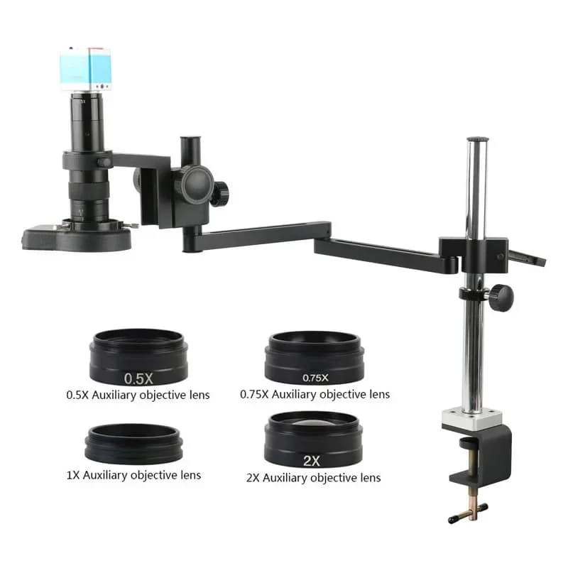 120X180X 200X Zoom 41MP Videocamera per microscopio Pieghevole regolabile Articolazione Morsetto Supporto Braccio Supporto PCB Set di saldatura Kit