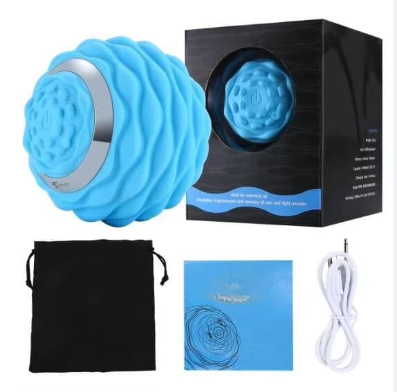Vibrant massage ball with electric foam roller for muscle relaxation