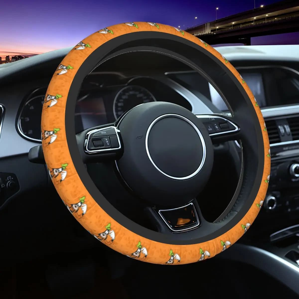 Coprivolante universale Goofy Goof personalizzato adatto per camion Anime Cartoon Accessori auto per protezione volante per auto