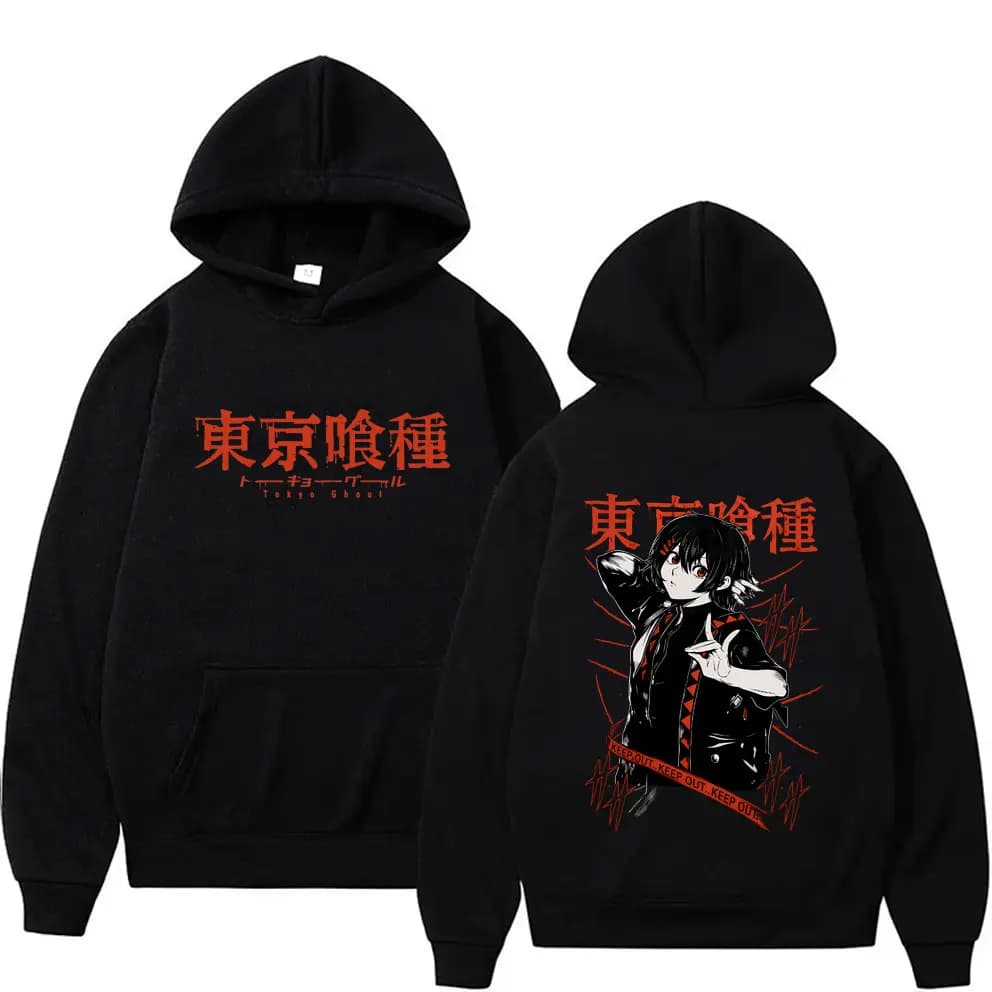 Hot Anime Tokyo Ghoul Hoodie Cartoon Juzo Suzuya Graphic Hooded Sweatshirt Men Women Manga Cosplay Oversized Pullover Hoodies