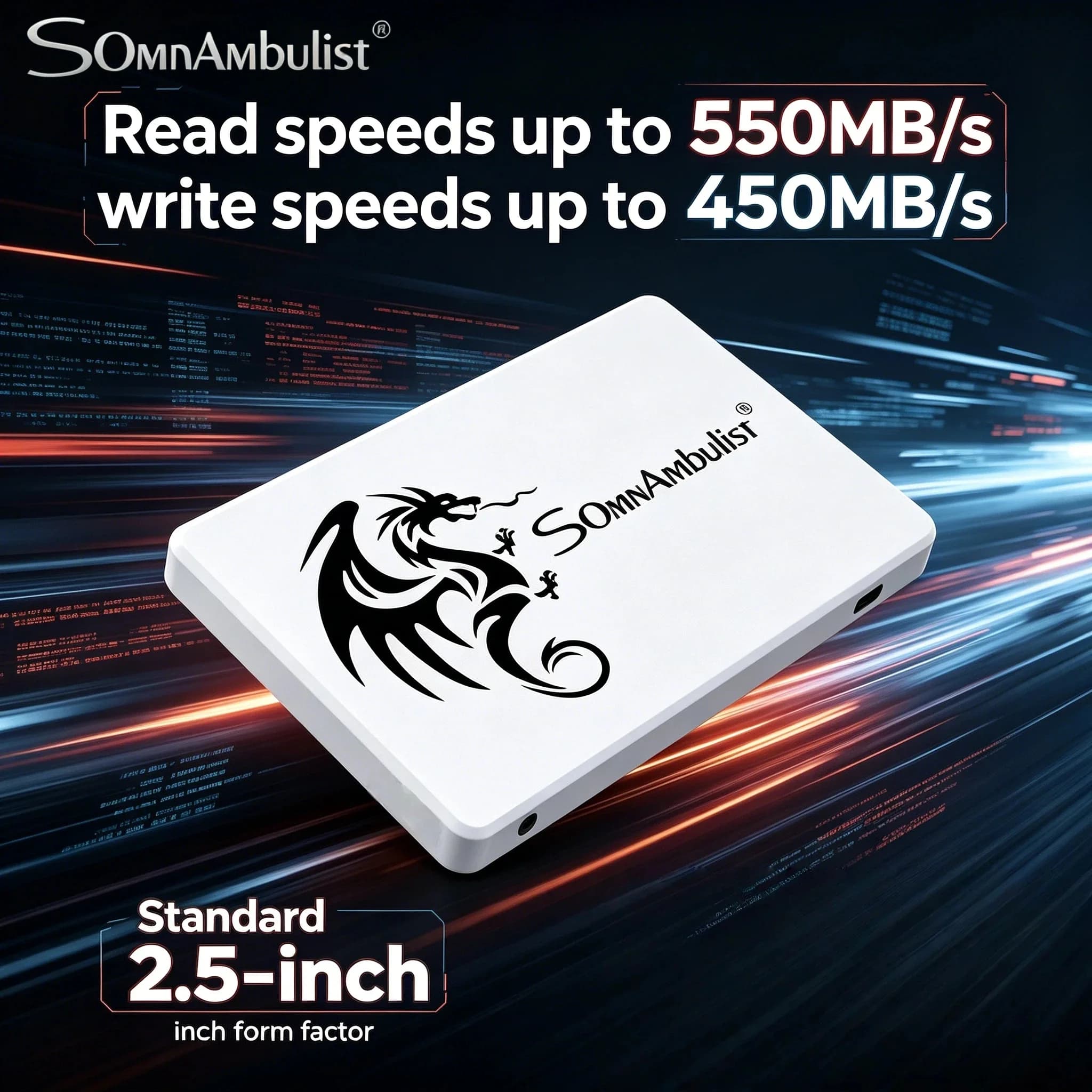 SomnAmbulist 2.5 Inch SSD 60GB 128GB 256GB 512GB SATA3 Solid State Drive for Laptop Desktop 120GB 240GB 480GB Internal Max
