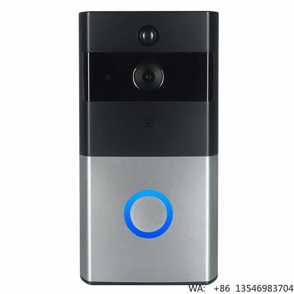 Campanello Video WiFi, Telecamera Wireless per Porta 720P HD, Telecamera di Sicurezza WiFi con Angolo Ampio di 166 Gradi, Impermeabile IP55, Rilevamento Movimento PIR