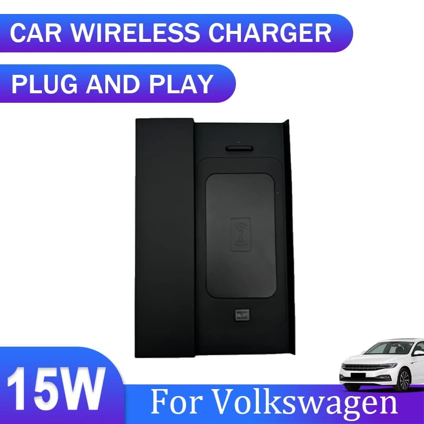 Caricatore Wireless per auto da 15 W per Volkswagen VW Passat B8 CC 2023 Accessori Interni speciali per telefono cellulare Pannello piastra di ricarica rapida