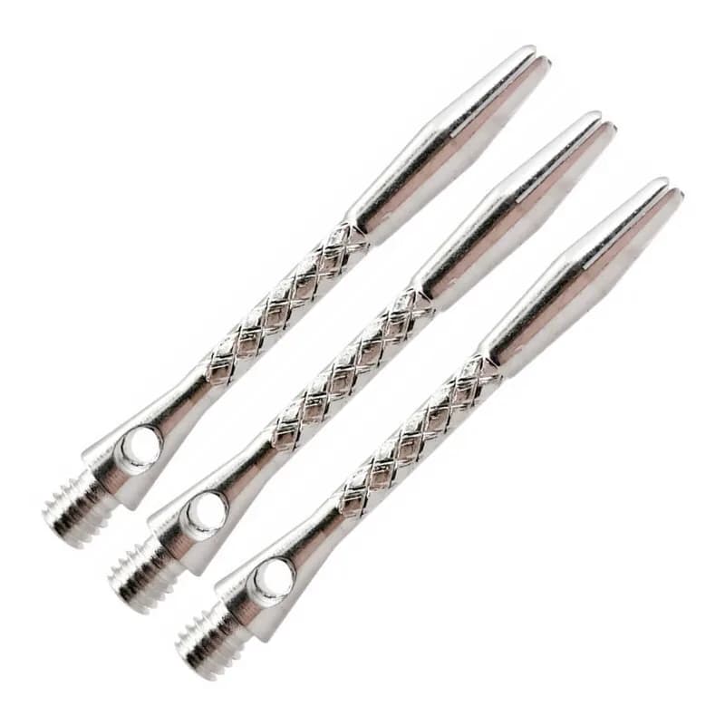Fox Smiling 3/6PCS Sliver Black Darts Shafts Aluminium 45mm 2BA Dart Shaft For Professional Darts Nice Dart Shafts Accessories