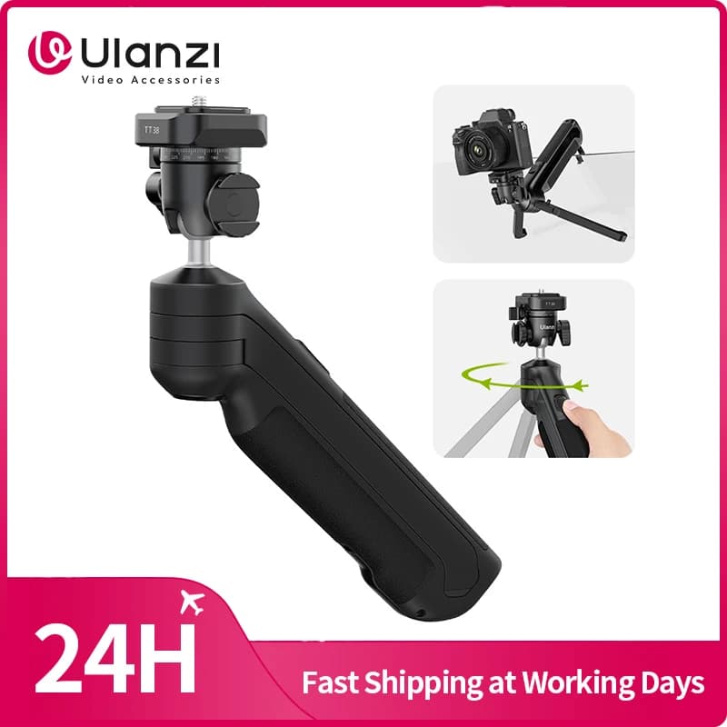 Ulanzi TT38 Quick release tripod with a click Uka Treppiede Top grip for camera bracket with hidden hook 180 ° Inclination