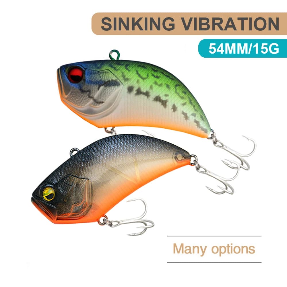5.4 centimetri 15g Esche Da Pesca Affondamento VIB Wobbler Lunga Casting Vibrazione Artificiale Esca Dura Jerkbait Accessori Per la Pesca VIBE137