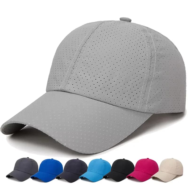 Summer Men Women Lightweight Mesh Peaked Cap Breathable Adjustable Baseball Hat Outdoor Cycling Sports Sun Visor Cap