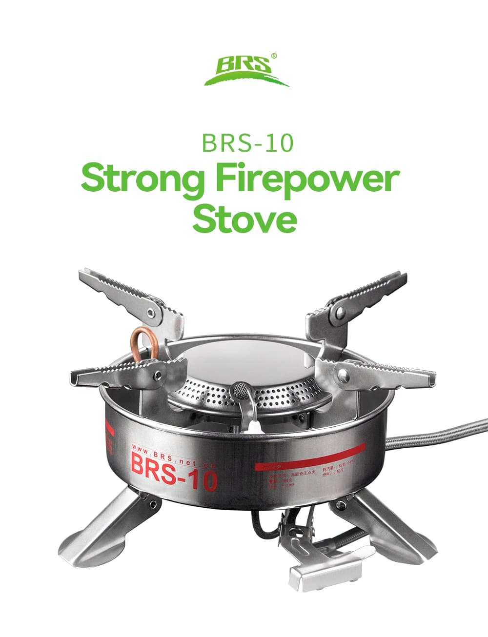 BRS Stufa da esterno BRS-10 Stufa da fuoco forte Stufa da campeggio portatile antivento Stufa da campeggio resistente alle alte temperature