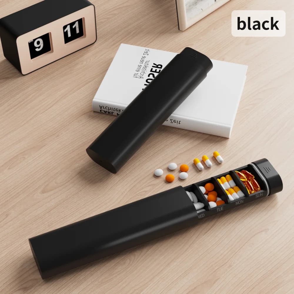 Nuovo caldo portatile Premium portapillole 7 giorni 7 griglie pillola organizzatore scatola di immagazzinaggio contenitore da viaggio per medicinali vitamine oli di pesce