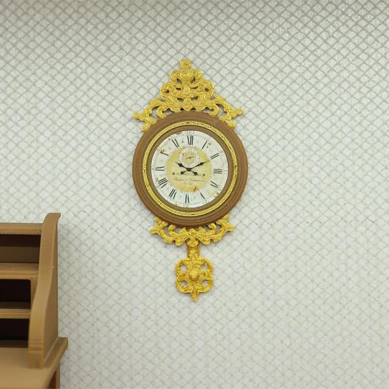 1 pz finta gioca mobili giocattolo 1:12 casa delle bambole in miniatura retrò orologio da parete europeo gioca casa delle bambole decorazioni per la casa accessori