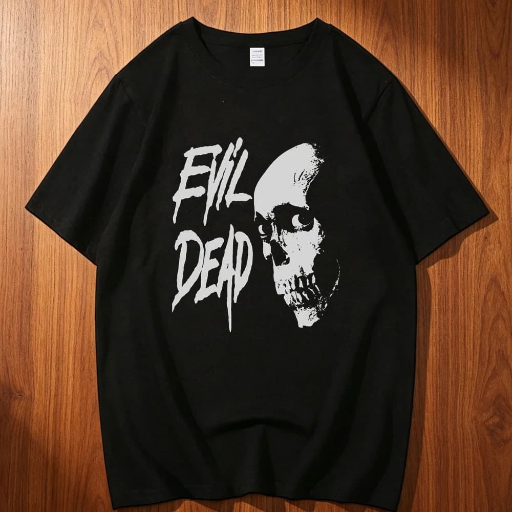 Evil Dead cotton t-shirt men Breathable hip hop Classic Gothic Pop Culture Vintage t-shirt Classic Gothic kawaii korean clothes