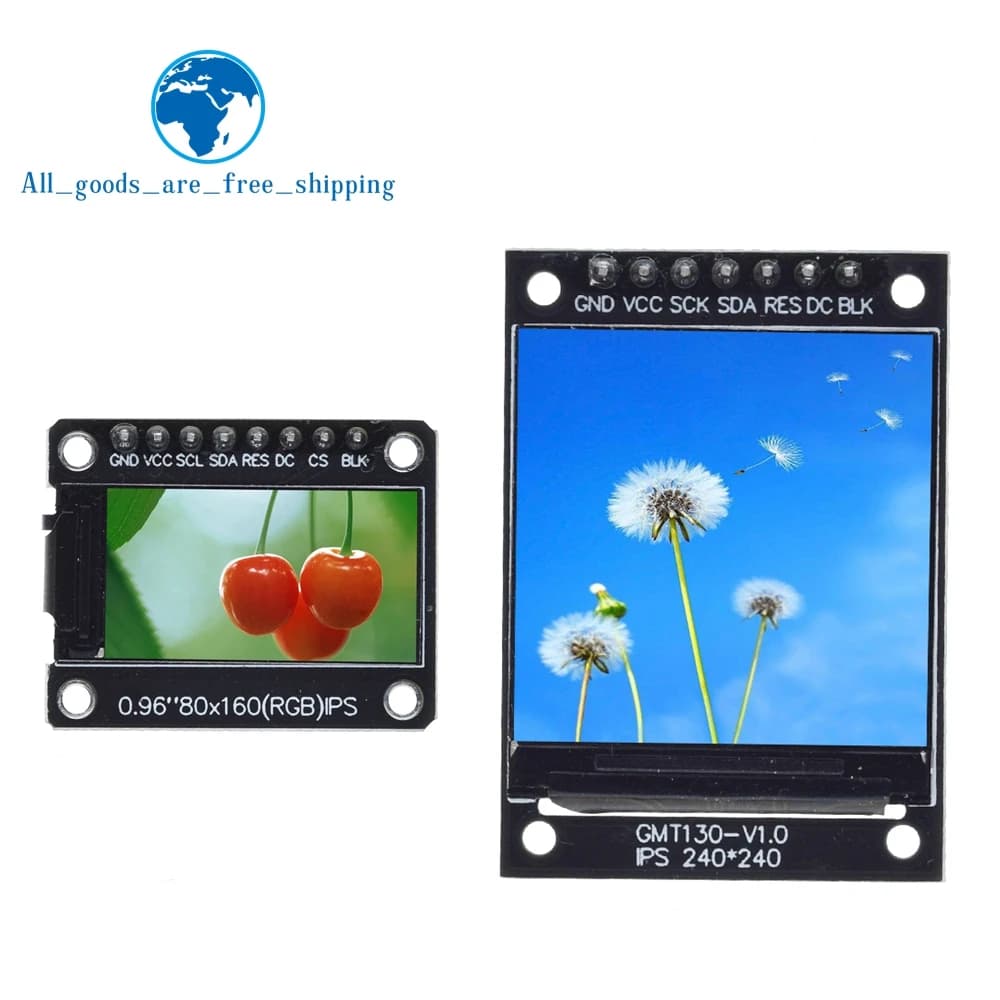 1/3PCS Display TFT 0.96/1.3 pollici IPS 8P/7P SPI HD 65K Modulo LCD a colori ST7735 Drive IC 80*160 (Non OLED) Per Arduino