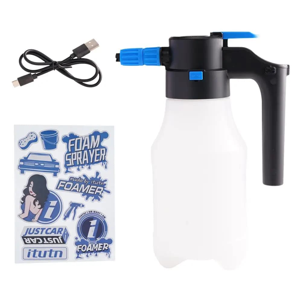 1.5L intelligente elettrica lavaggio automatico schiuma irrigazione USB ricarica rapida pulizia auto pistola ad acqua ad alta pressione macchina per schiuma di latte adesivo fai da te