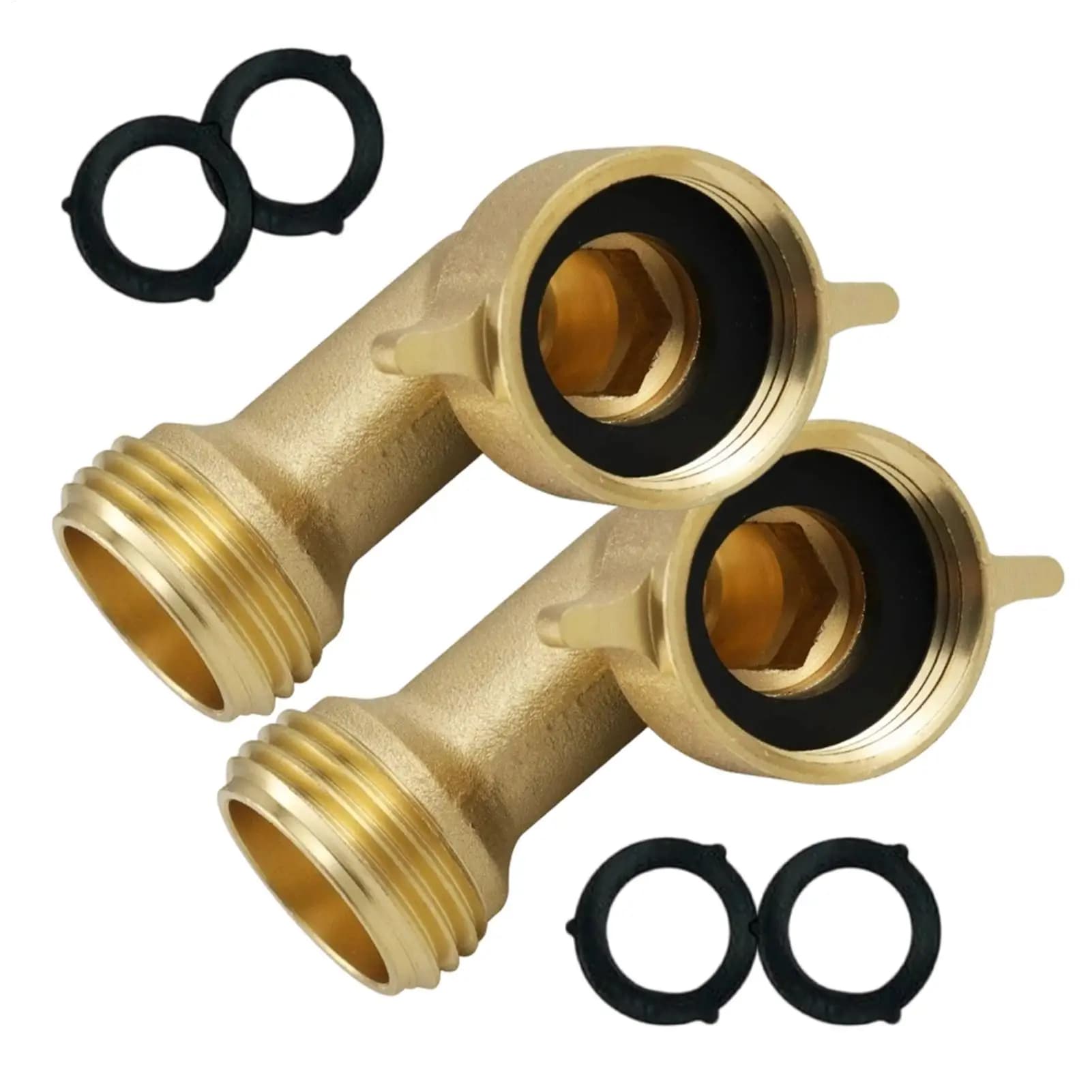 Connettore per Tubo da Giardino in Ottone Anti-perdita, Gomito a 90 Gradi, per Riparazione Tubi di Scarico, Lavelli e Irrigazione Esterna