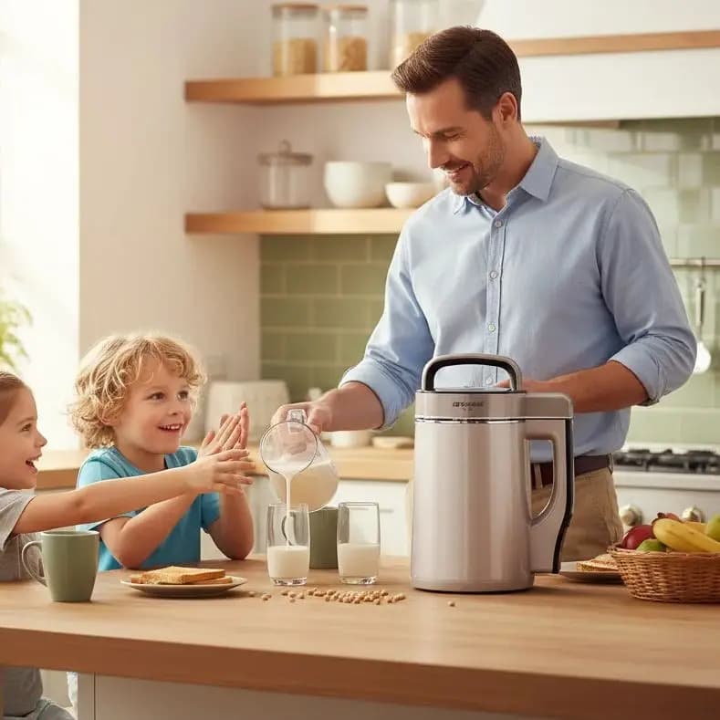 Home Automatic Blender: soy milk manufacturer, silent, heating, smart timer, squeeze and food processing