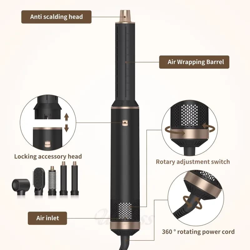 Ionic Hair Straightener & Styler with Curling & Drying Functions