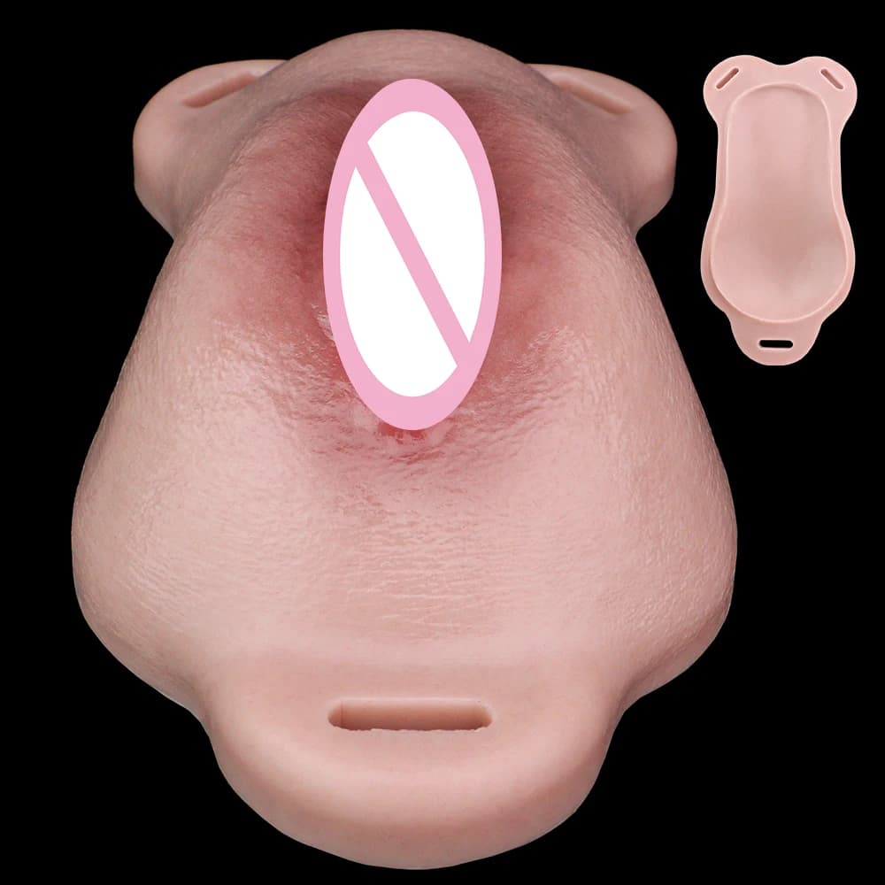 ORALSX Silicone Chastity Cage Insertable Vagina Pants With Textured For Crossdresser Silicone Underwear Sex Toys Penis Hiding