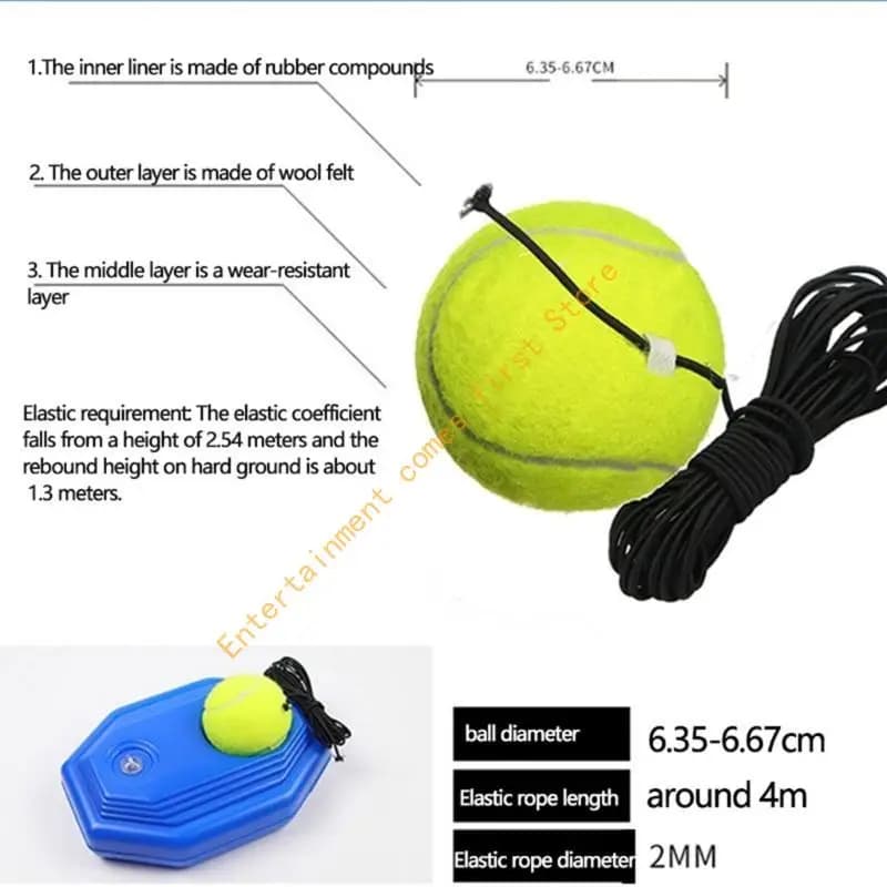 Tennis Practice Rebounder with String Ball Portable Tennis Trainer Single Tennis Training Equipment for Self-Pracitce 55KD