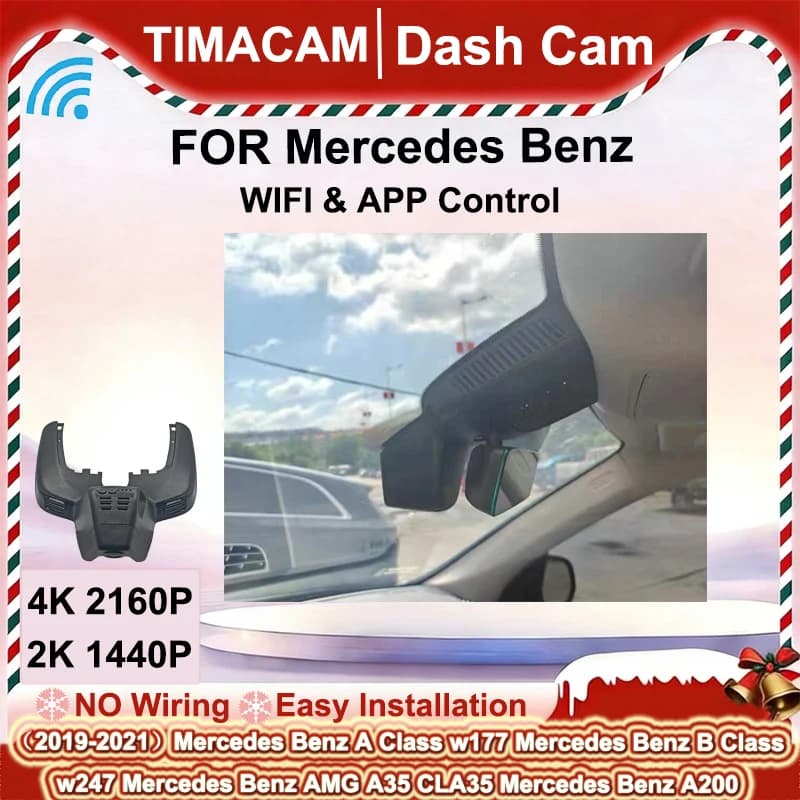 TIMACAM 2K 4K Dash Cam Plug and Play DVR for Mercedes Benz GLS x166 GLE 350 400 450 500 43 53 63 GLE w167 c292 2019- 2021