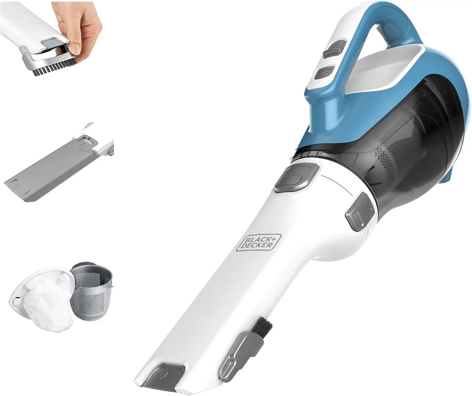 Cordless Handheld Vacuum for Home & Car, Powerful Suction, Compact Design with Crevice Tool & Rotating Nozzle