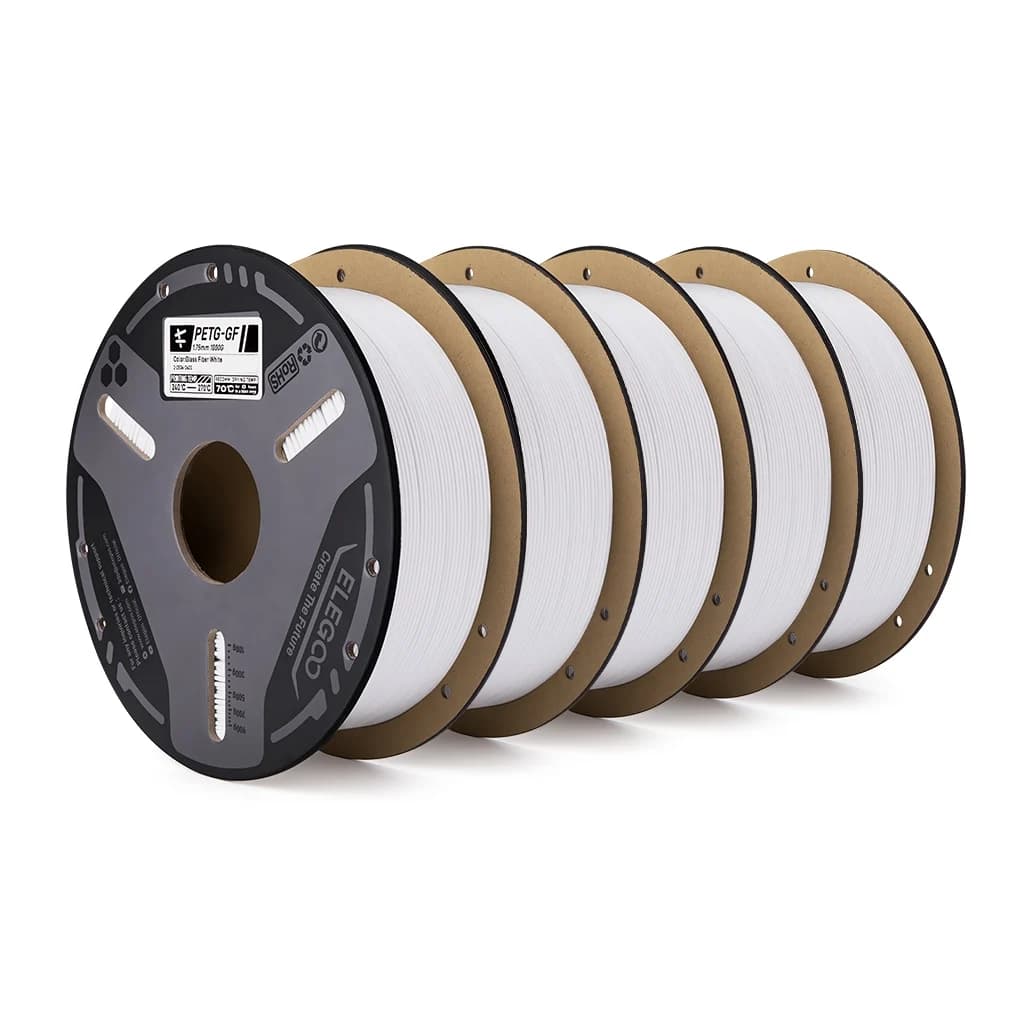 ELEGOO PETG-GF Glass Fiber Filament 1.75mm Gray 1KG,High Stiffness,Electrical Insulation,Fits for Most FDM 3D Printers
