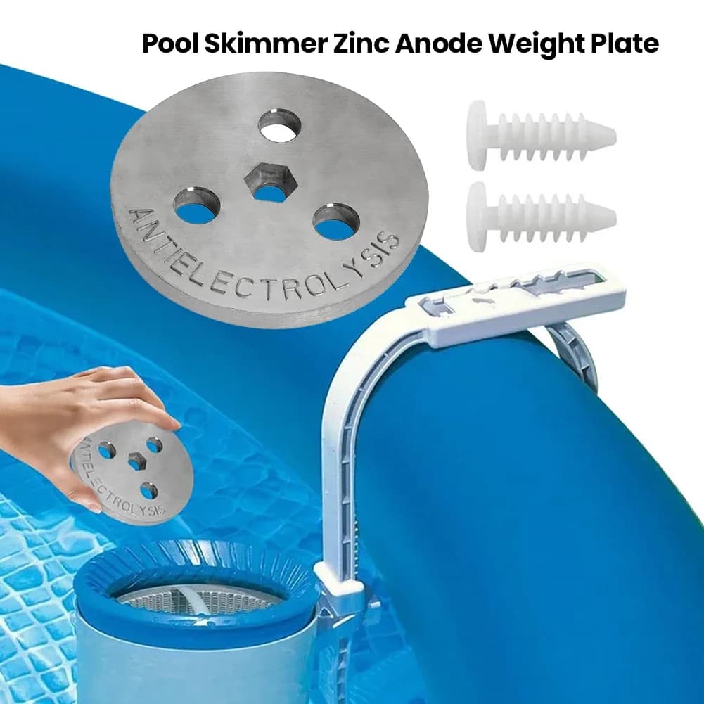 Pool Skimmer Weight Zinc Anode Plate Pool Skimmer Basket Weight Keep Your Skimmer Basket in Place for Salt System Swimming Pools