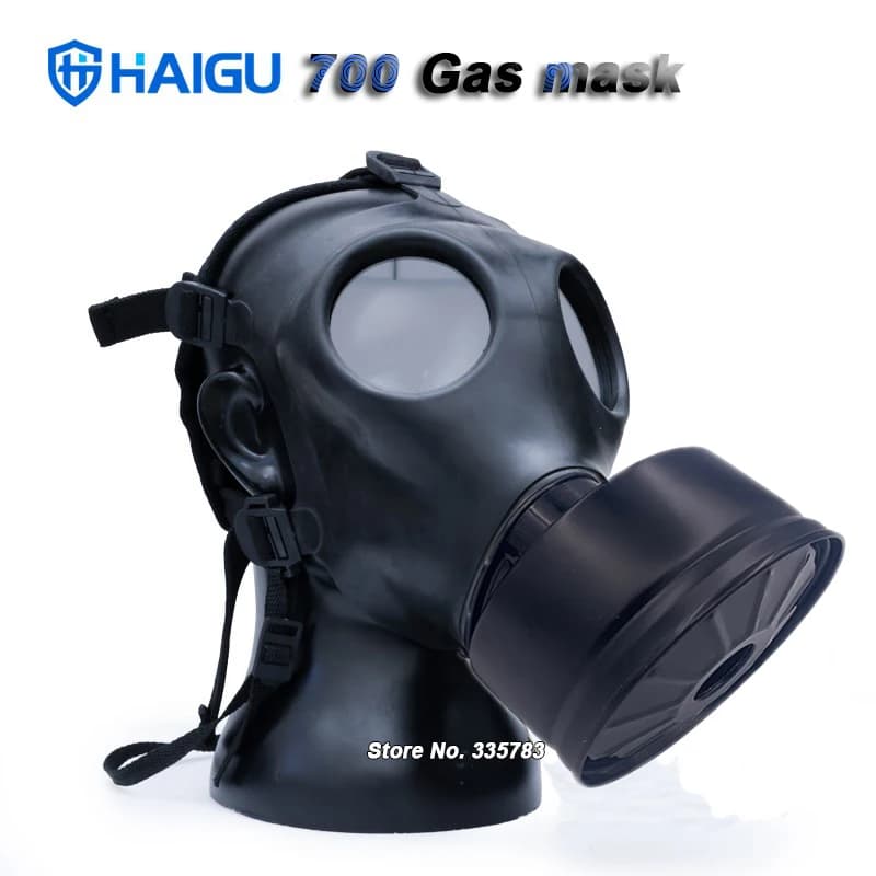 Maschera antigas respiratore HG -700 copertura in TPE nero maschera respiratoria stile classico gas organico filtro agricolo per l'industria dei gas inorganico
